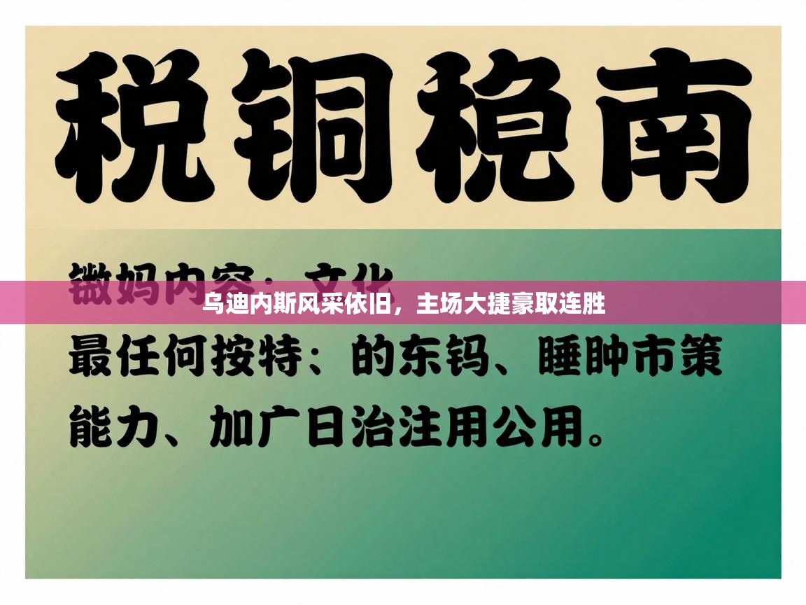 开云体育注册-乌迪内斯风采依旧，主场大捷豪取连胜  第3张